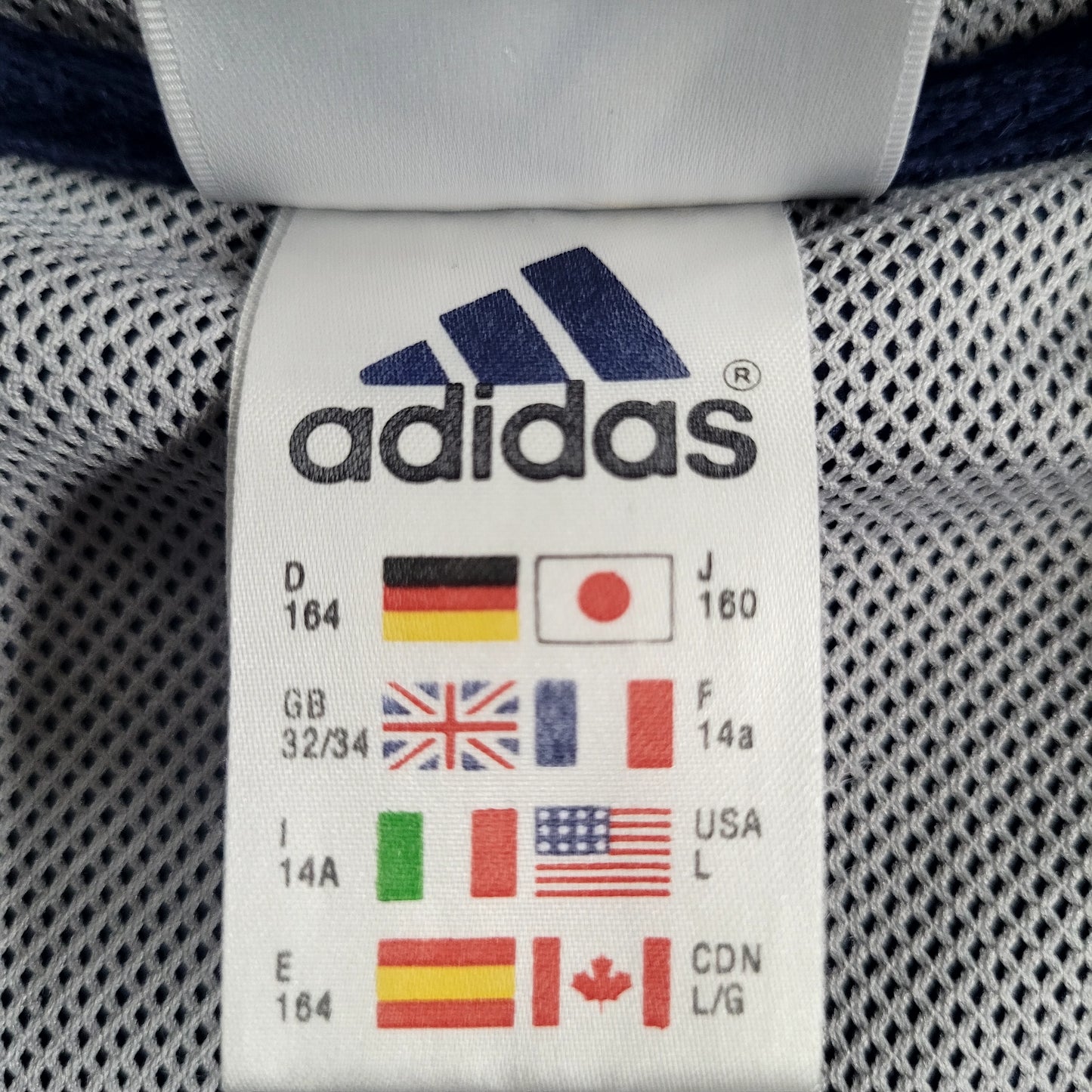 Vintage 1999 Adidas Sports Half Zip Hooded Windbreaker Jacket Navy Blue Mesh Lined American Size: Large