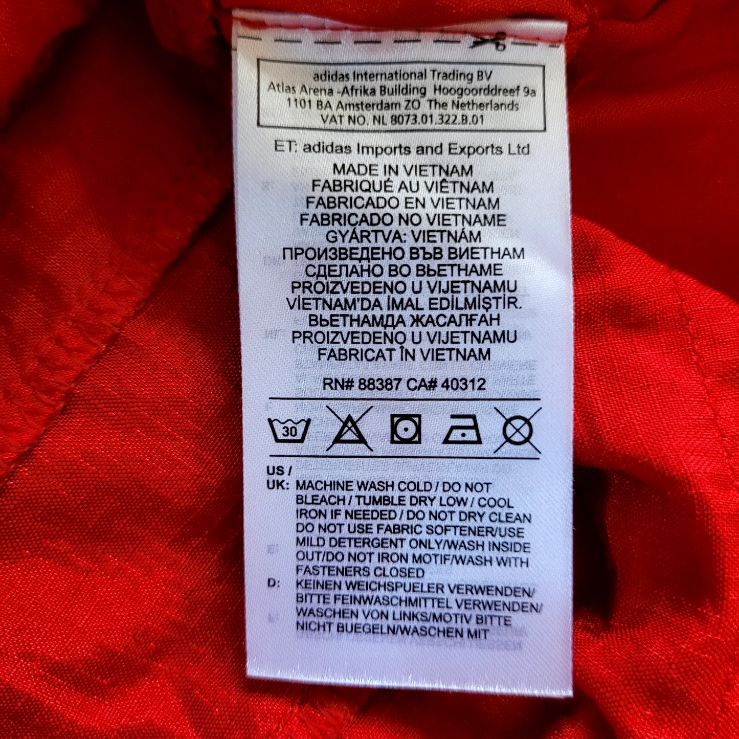 Adidas Originals Trefoil Half Zip Ladies Windbreaker Smock Jacket Red 2019 Size: UK8
