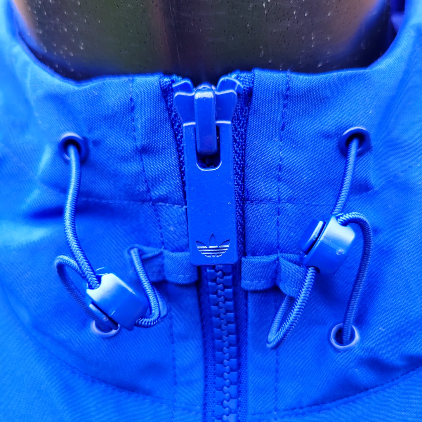 Adidas Originals Trefoil Hooded Windbreaker Jacket Royal Blue Oversized fit Medium - will fit XL