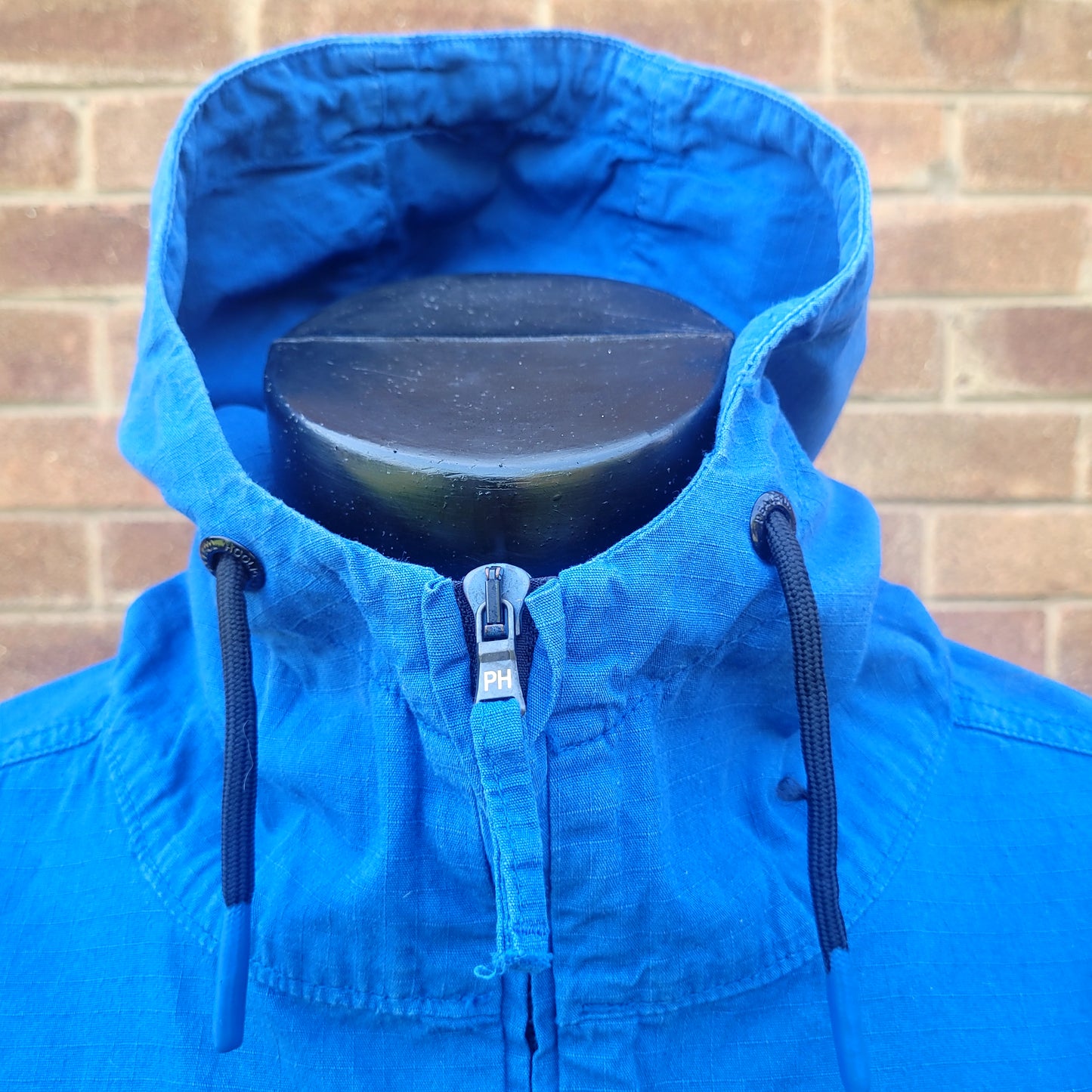 Peaceful Hooligan Burton Overhead Jacket Blue Ripstock Cotton Smock Size Large