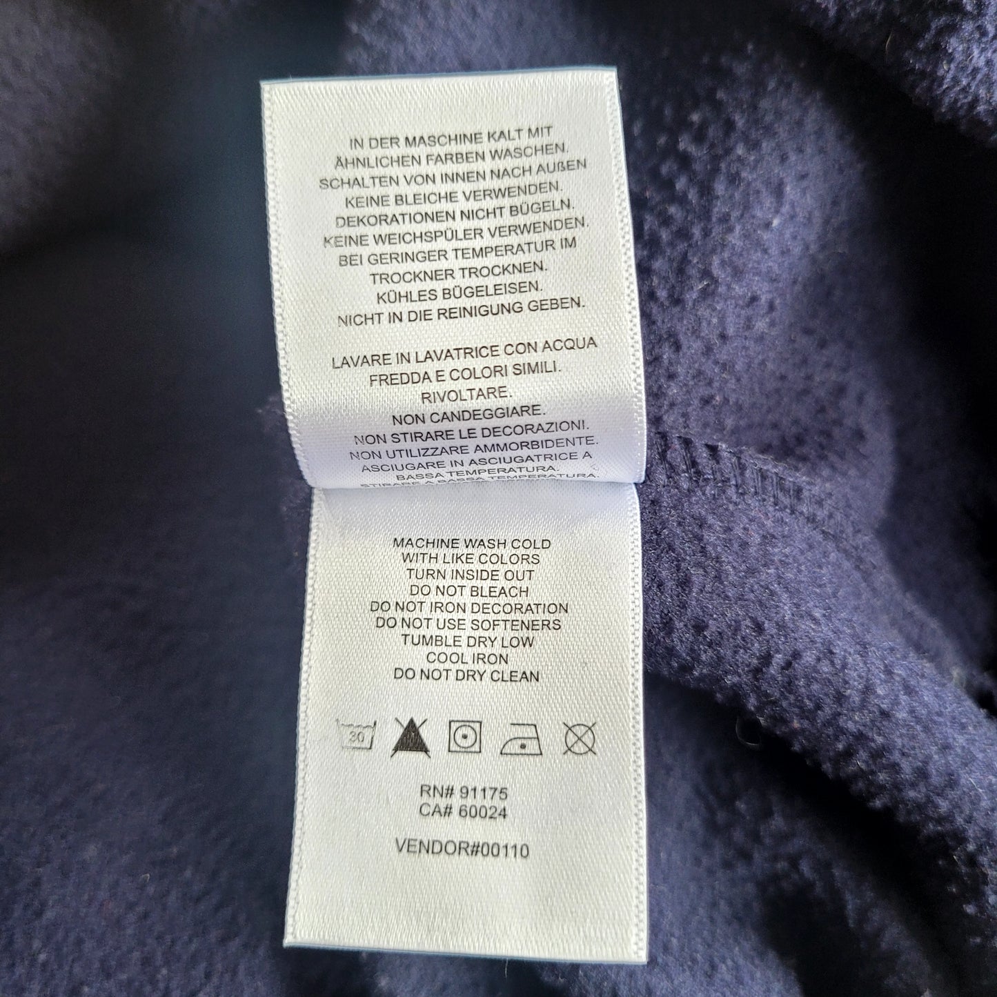 FILA Sherpa Fleece Anorak Hoodie – Yellow & Navy Colour Block Half Zip Pullover Size: Small