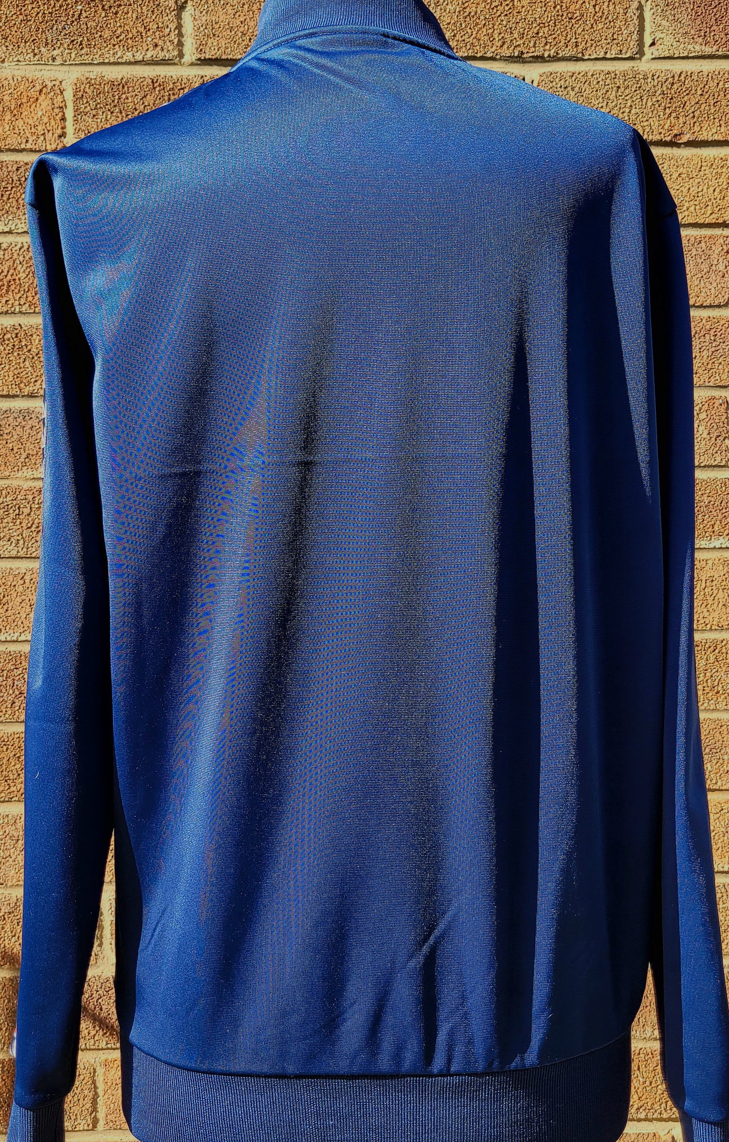 Ellesse Navy Track Top, Branded Logo Tape Sleeve and Zip Pull, Retro Terrace Jacket Size: Small