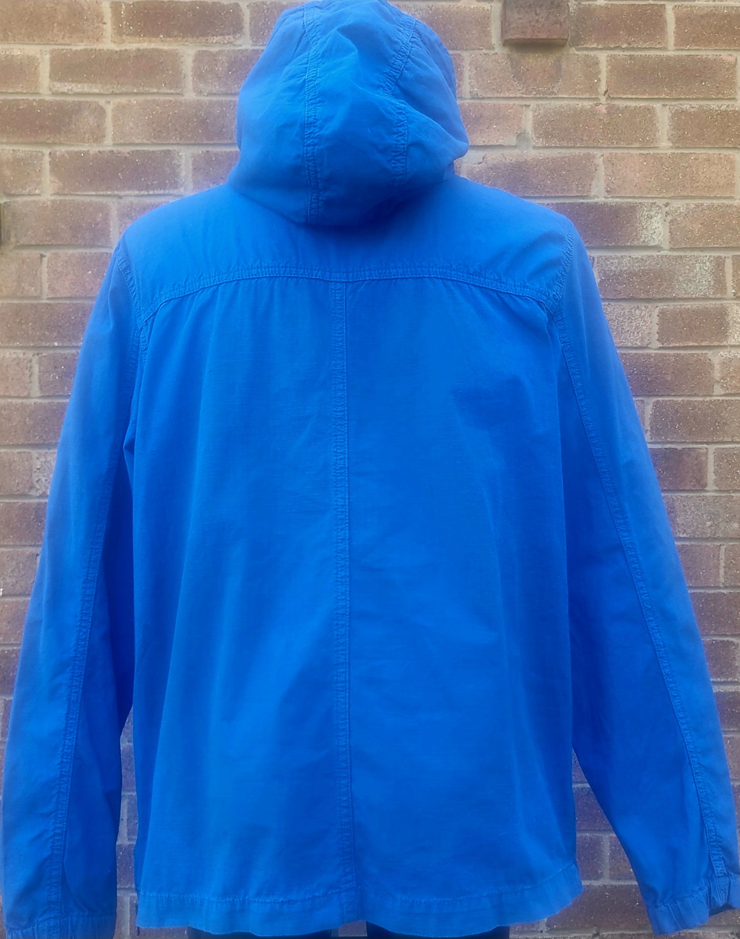 Peaceful Hooligan Burton Overhead Jacket Blue Ripstock Cotton Smock Size Large