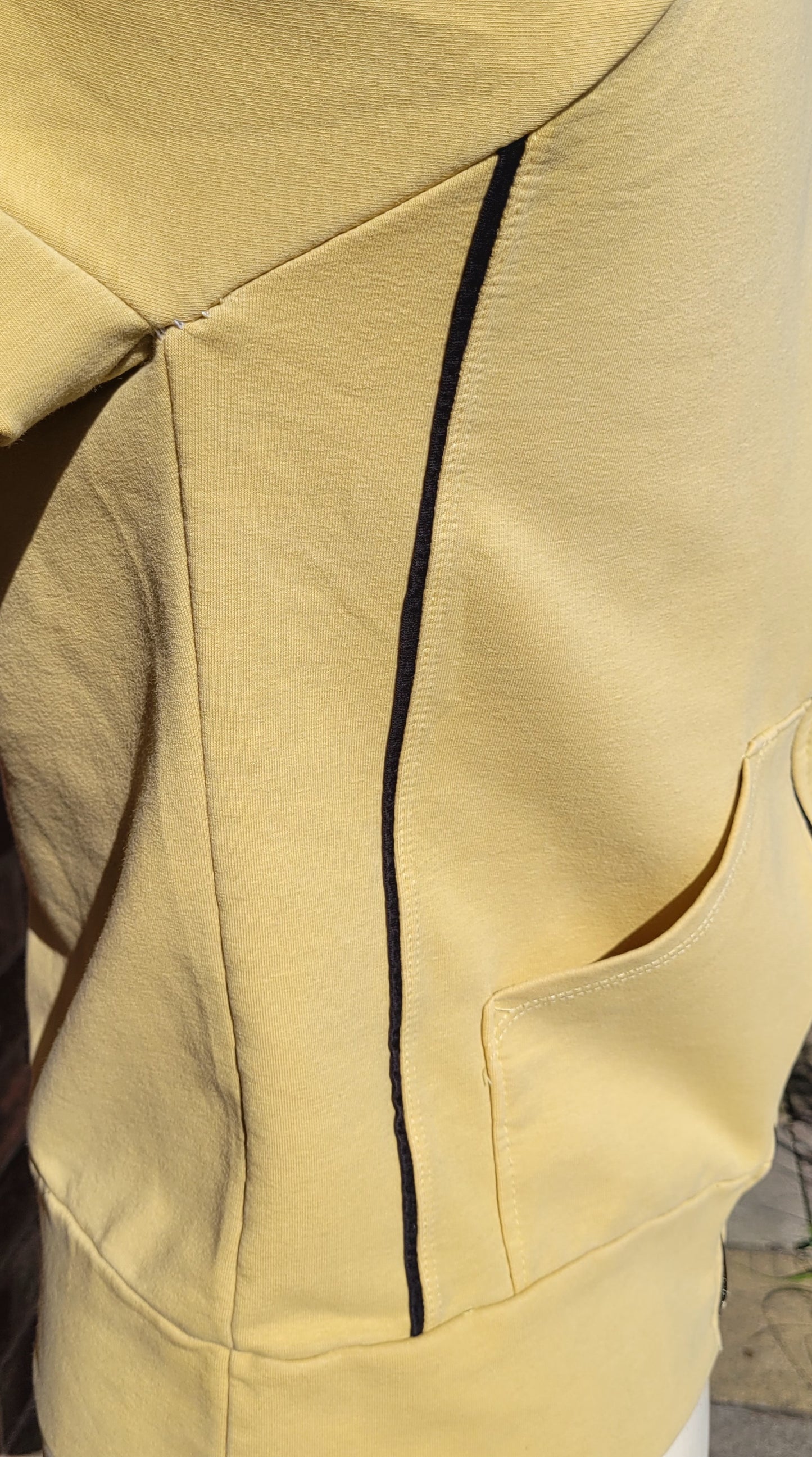 Adidas Originals Trefoil Full Zip Track Jacket  Butter Yellow / Black Stripe