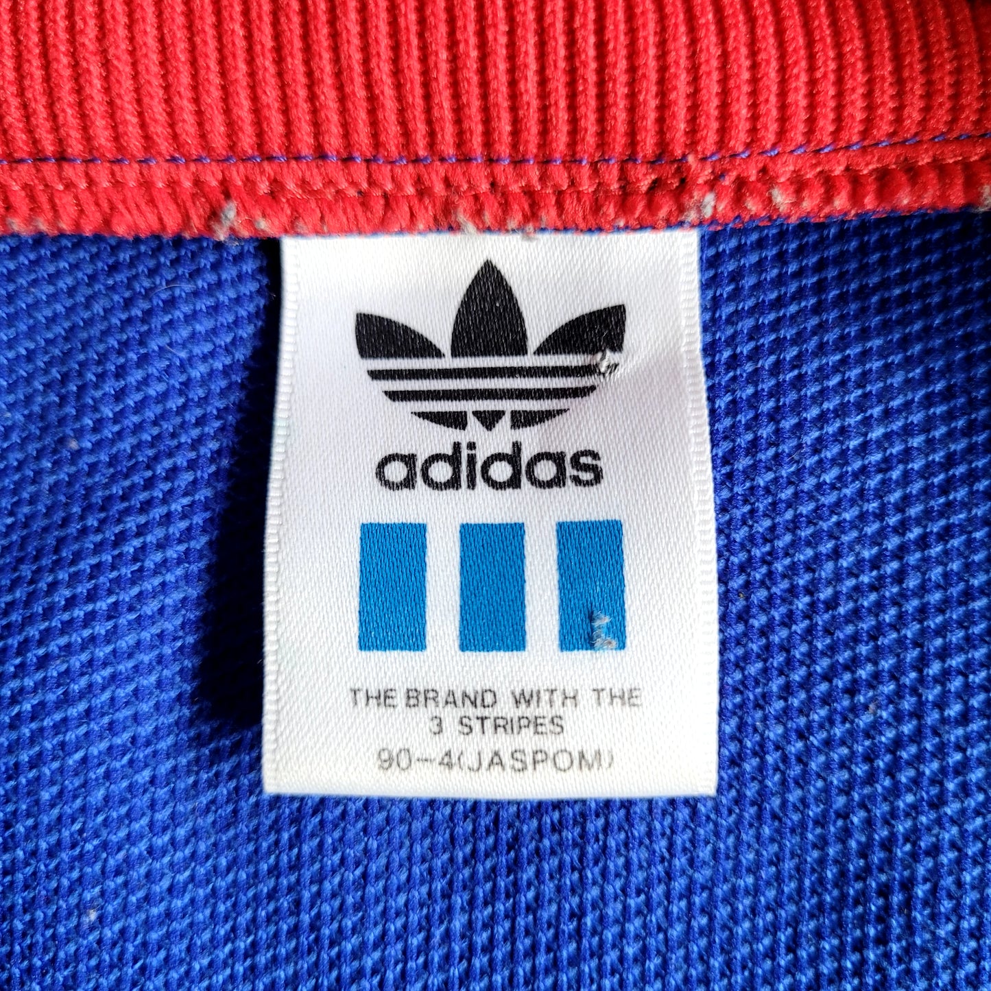 Vintage Adidas Track Jacket Made in Japan, Bold Tri-Colour Panel, Classic 90s Terrace Style, Size Jaspo M