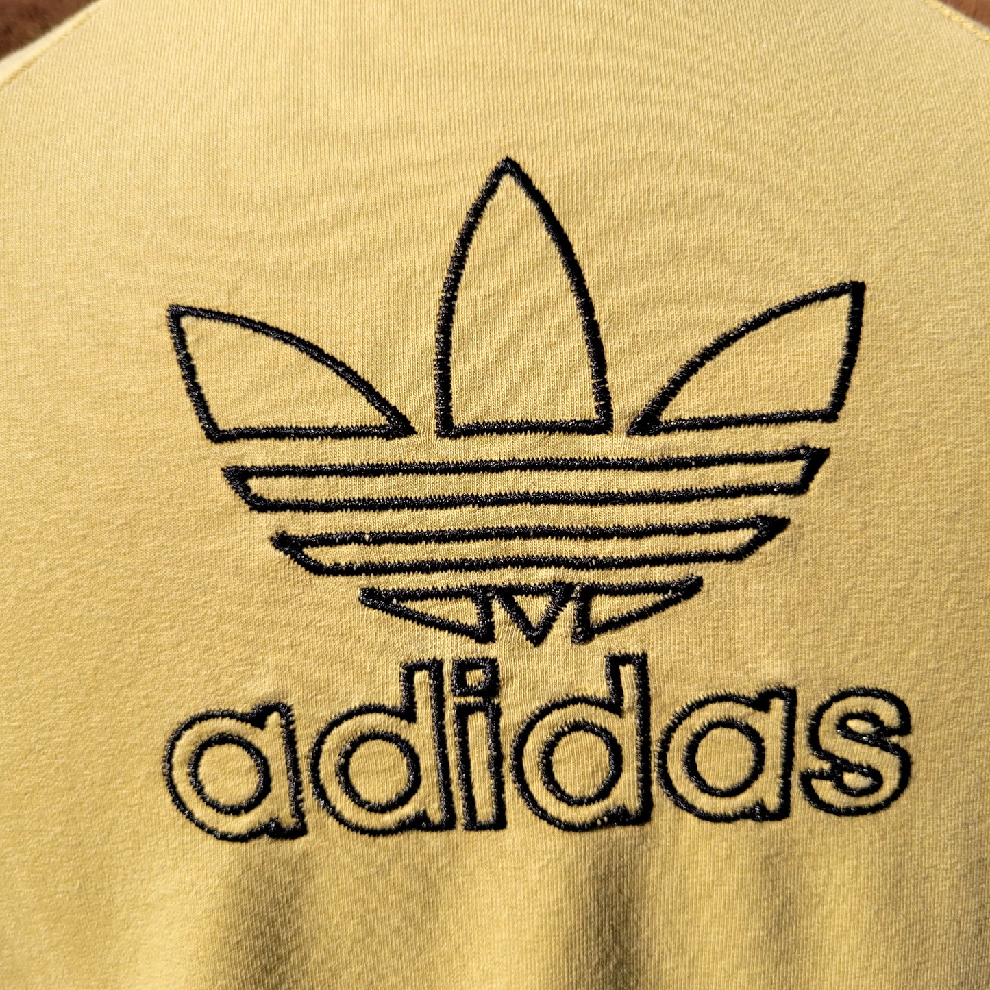 Adidas Originals Trefoil Full Zip Track Jacket  Butter Yellow / Black Stripe