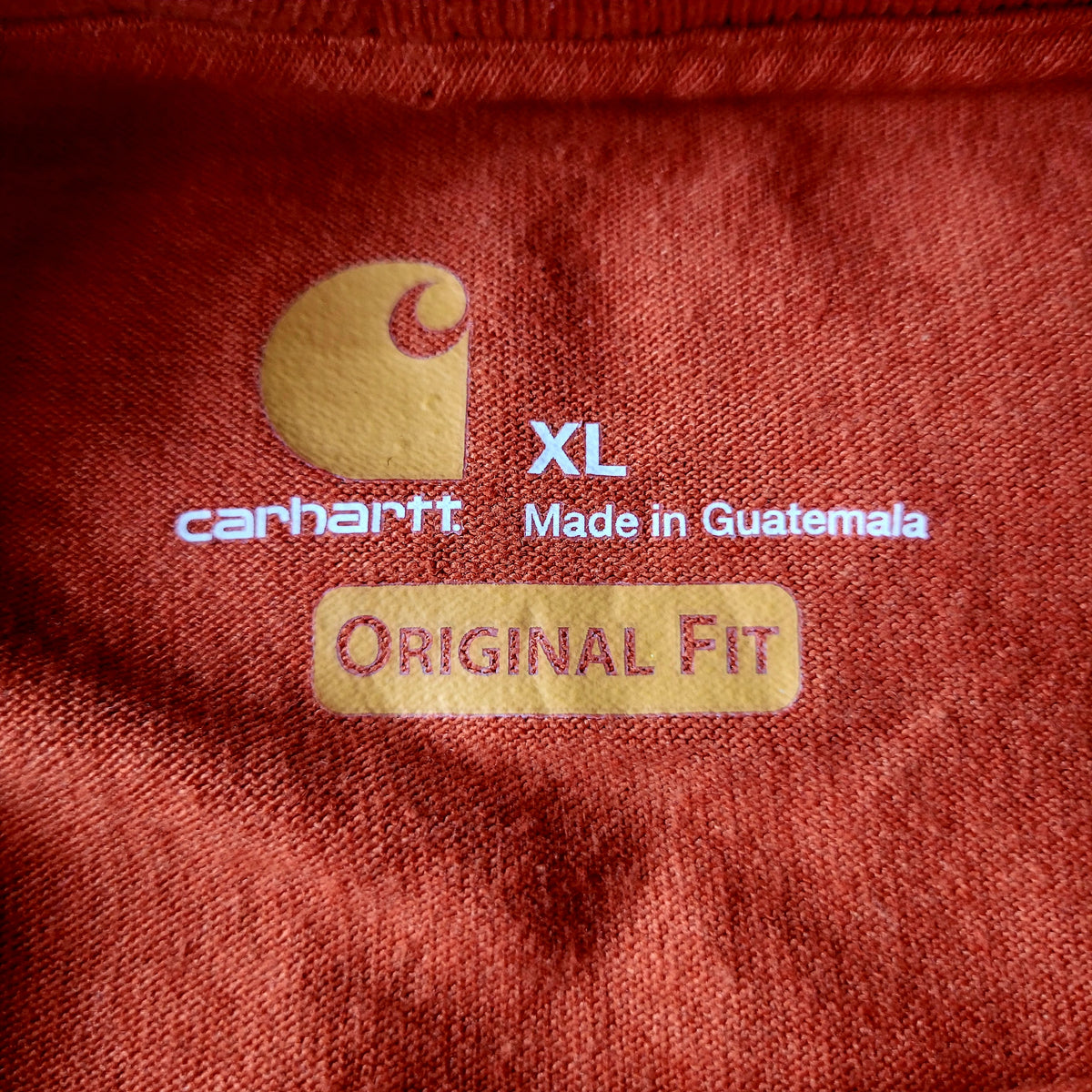 Carhartt Original Fit Pocket T-Shirt Burnt Orange Heavyweight Workwear Tee Size: XL