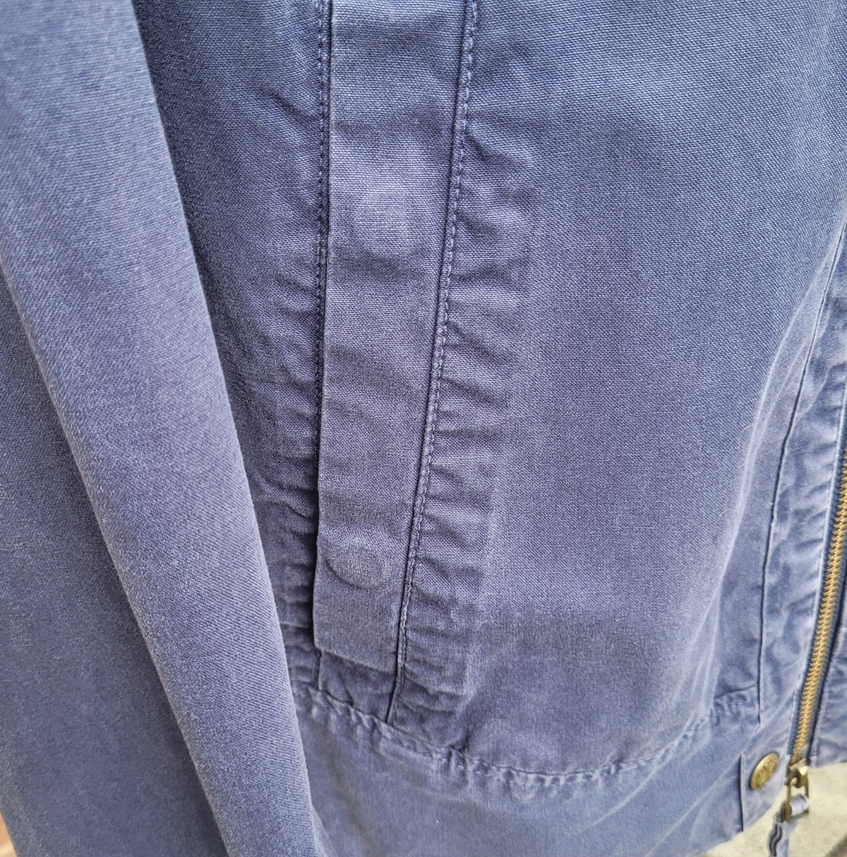 Pretty Green Hooded Zip Jacket Navy Cotton Lightweight Jacket Size: Small