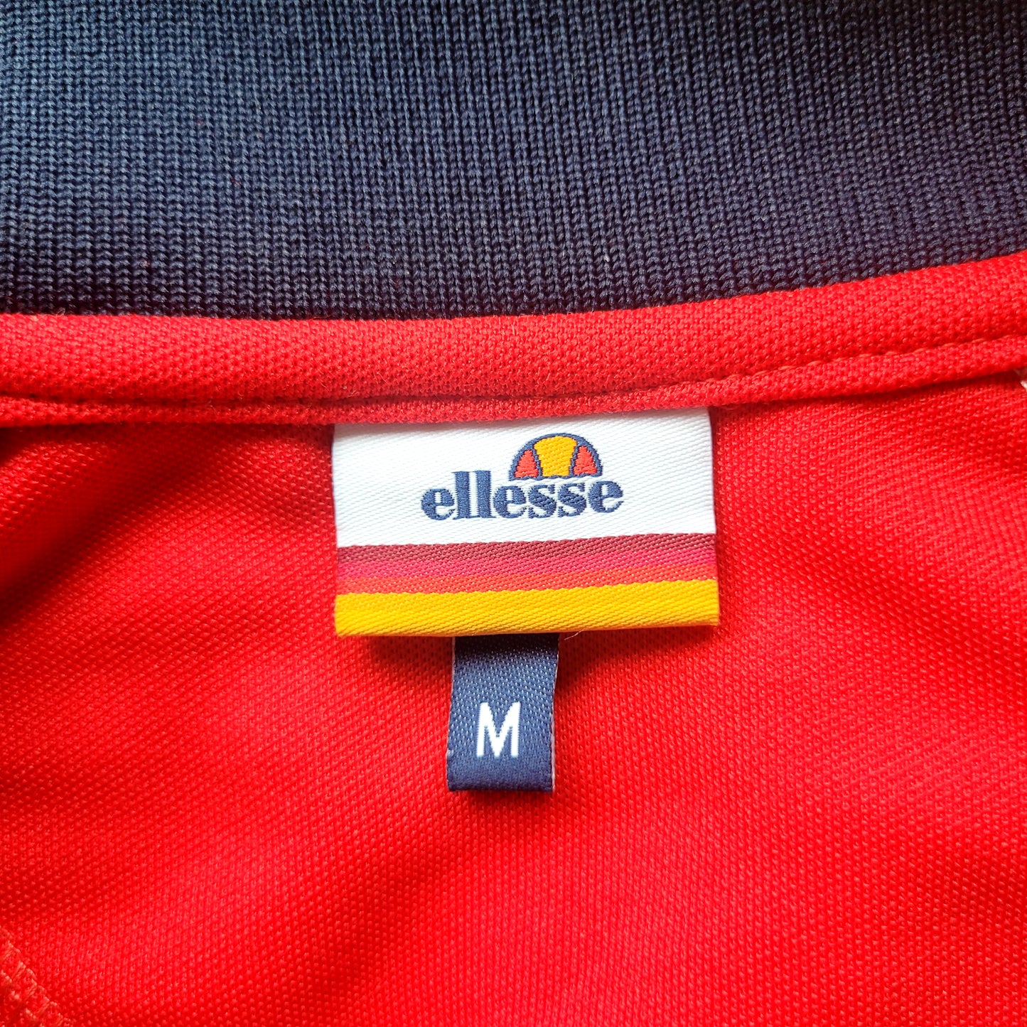 Ellesse Rimini Colour Block Track Jacket – Red / Ice White / Navy Size: Medium