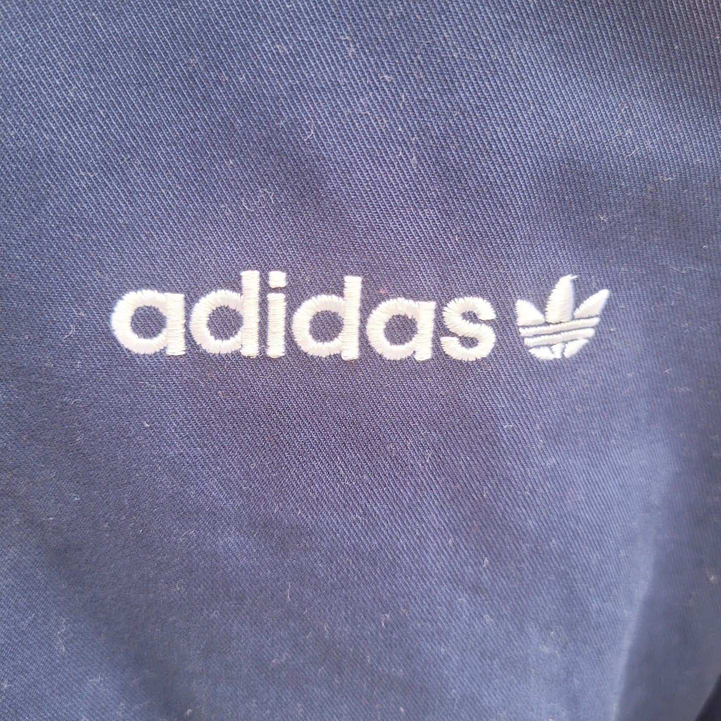 Vintage Adidas Originals Zip Jacket Navy Yellow Mesh Lined Trefoil Resin Zip Size S