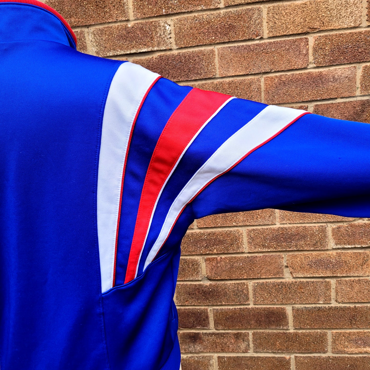 Vintage Adidas Track Jacket Made in Japan, Bold Tri-Colour Panel, Classic 90s Terrace Style, Size Jaspo M
