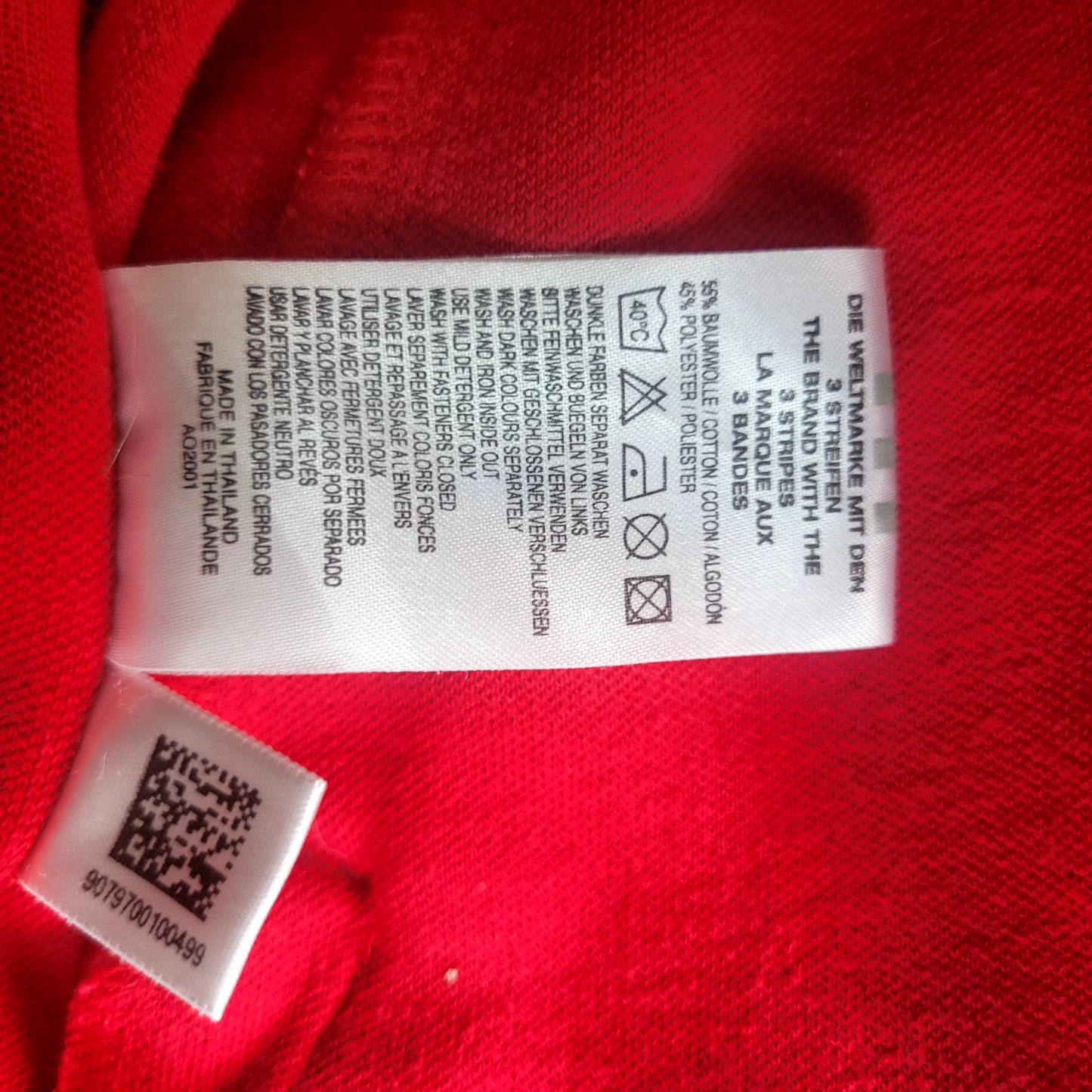 Vintage Adidas “Number One” Track Jacket Red White Full Zip Y2K 2000s Retro Sportswear Size: Large