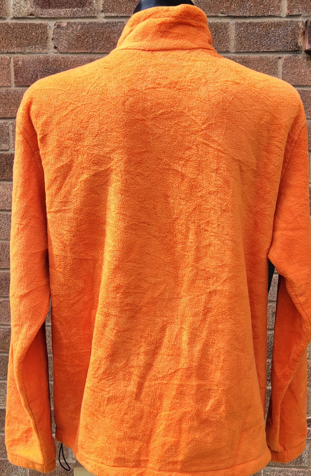 Columbia Full Zip Fleece Jacket Orange & Navy Outdoor Hiking Layer Size: XL