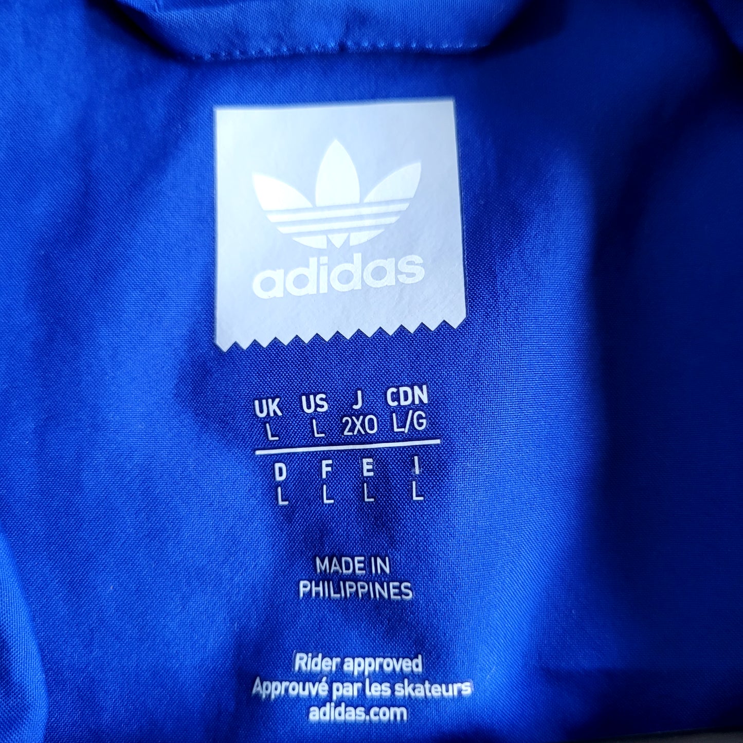 Adidas Originals Skateboarding Rider Approved Anorak Jacket – Royal Blue Pullover Windbreaker (Large)