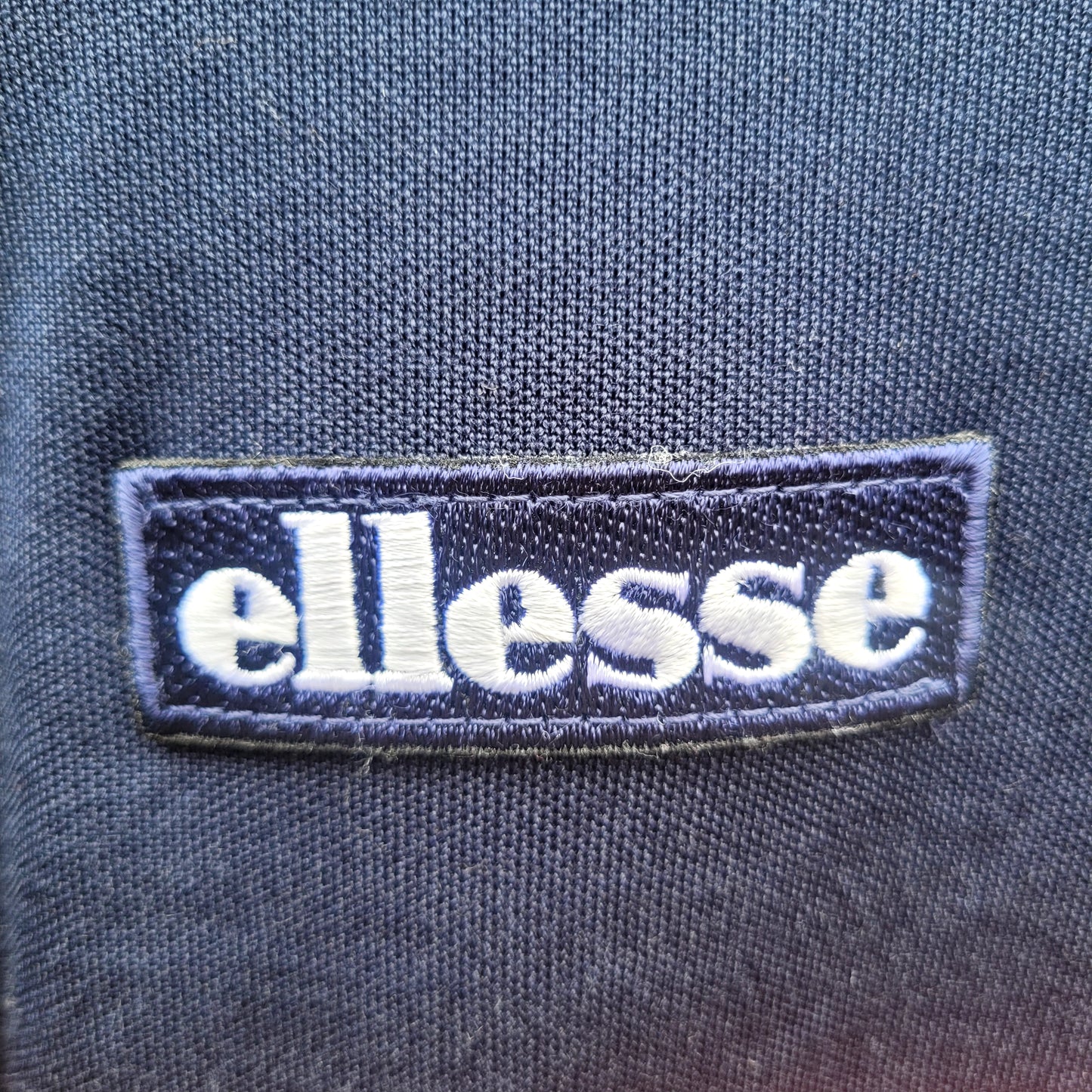 Ellesse Avidor Track Jacket – Navy Red Yellow Stripe Panel – Full Zip – Size S