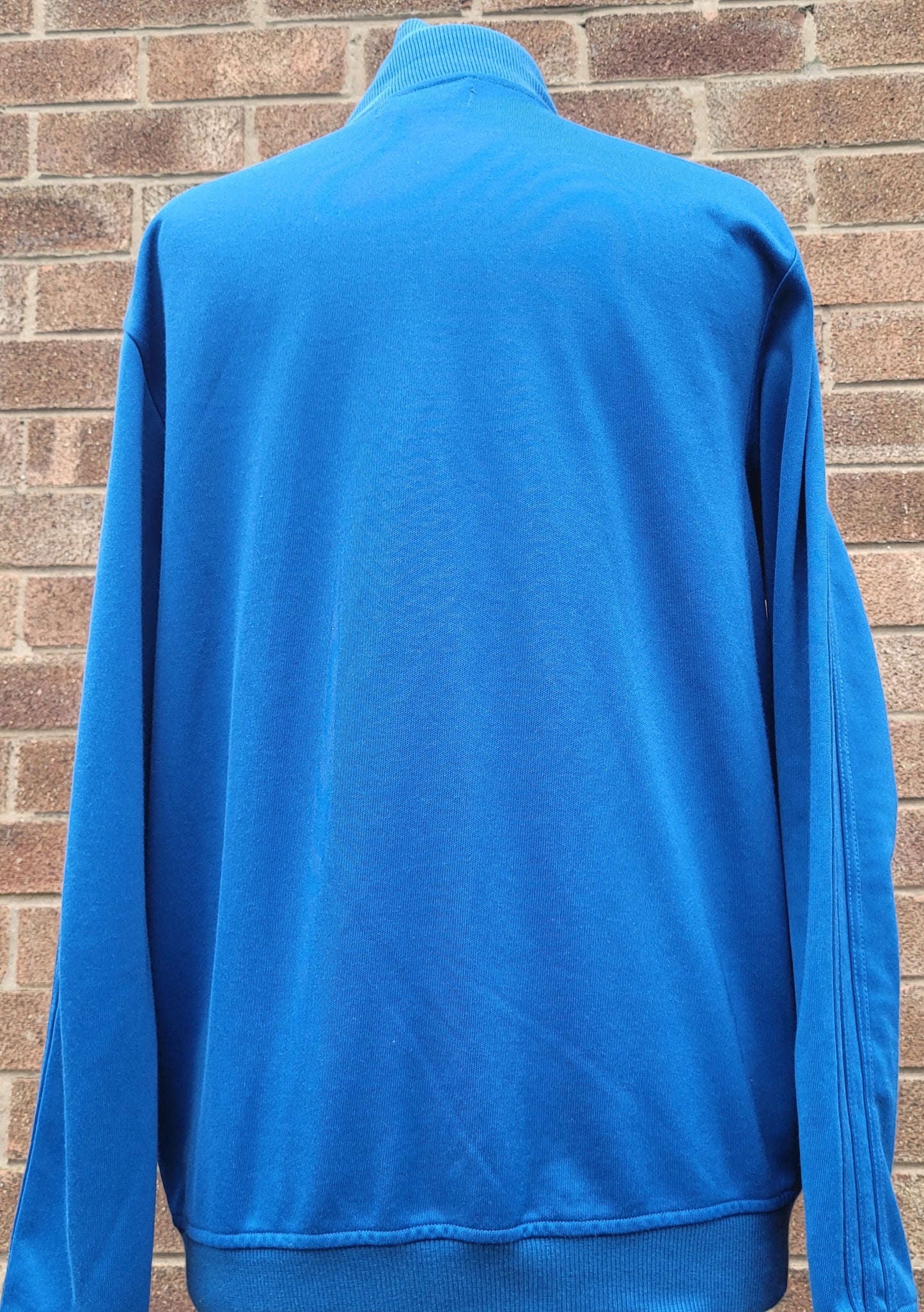 Classic Adidas Blue Track Jacket – Minimal Trefoil Era Zip-Up 2010's  Size Medium