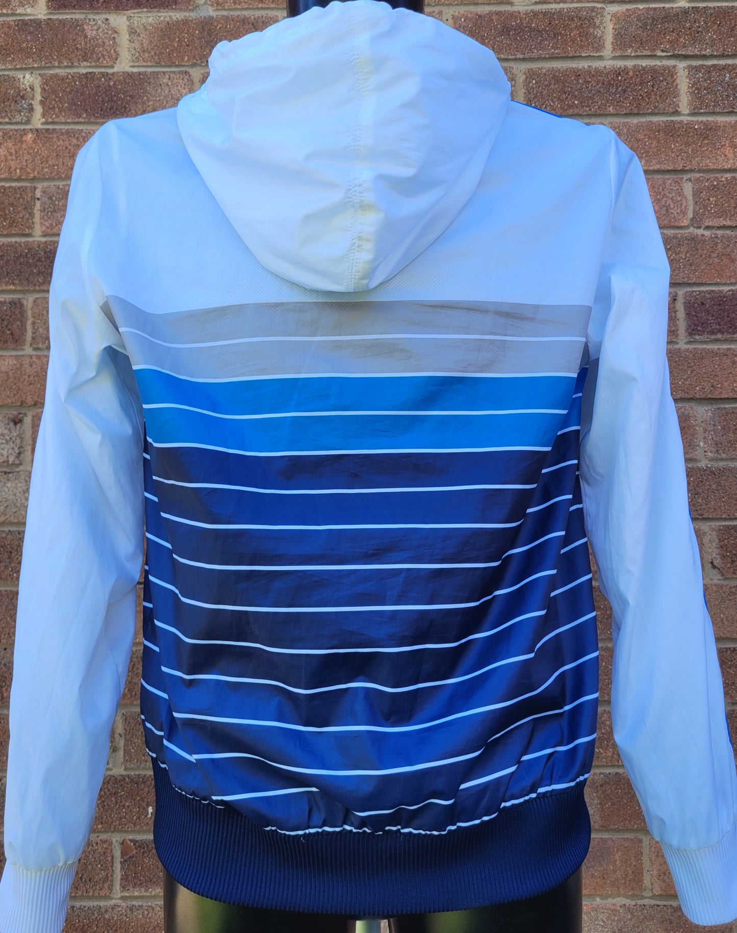 Vintage adidas Originals Windbreaker Jacket Navy blue Grey White Trefoil Full Zip Original Sport Size: S and M