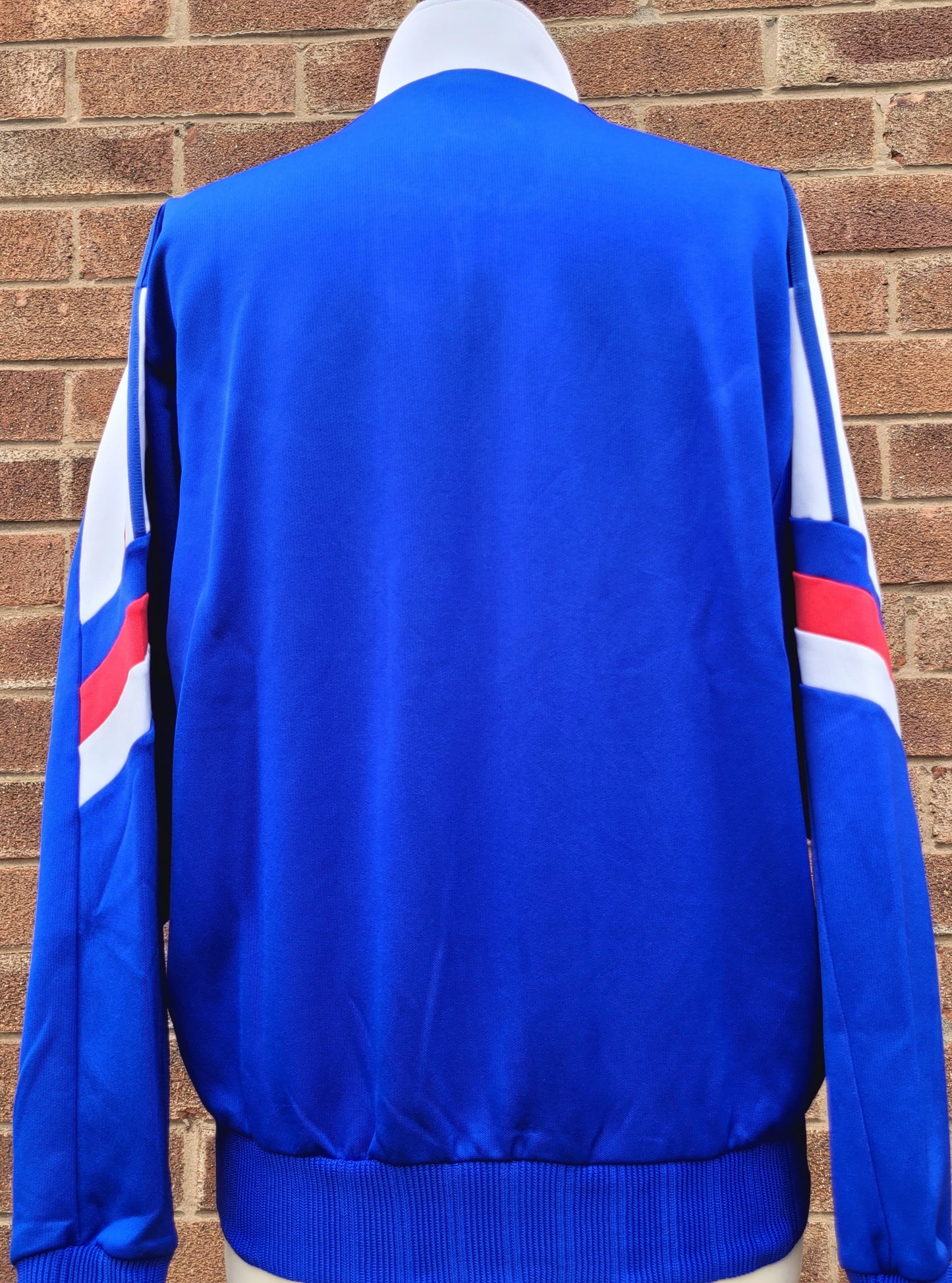 Vintage Adidas Originals Descente Japanese Track Jacket – Blue/White/Red Trefoil Full Zip Size M
