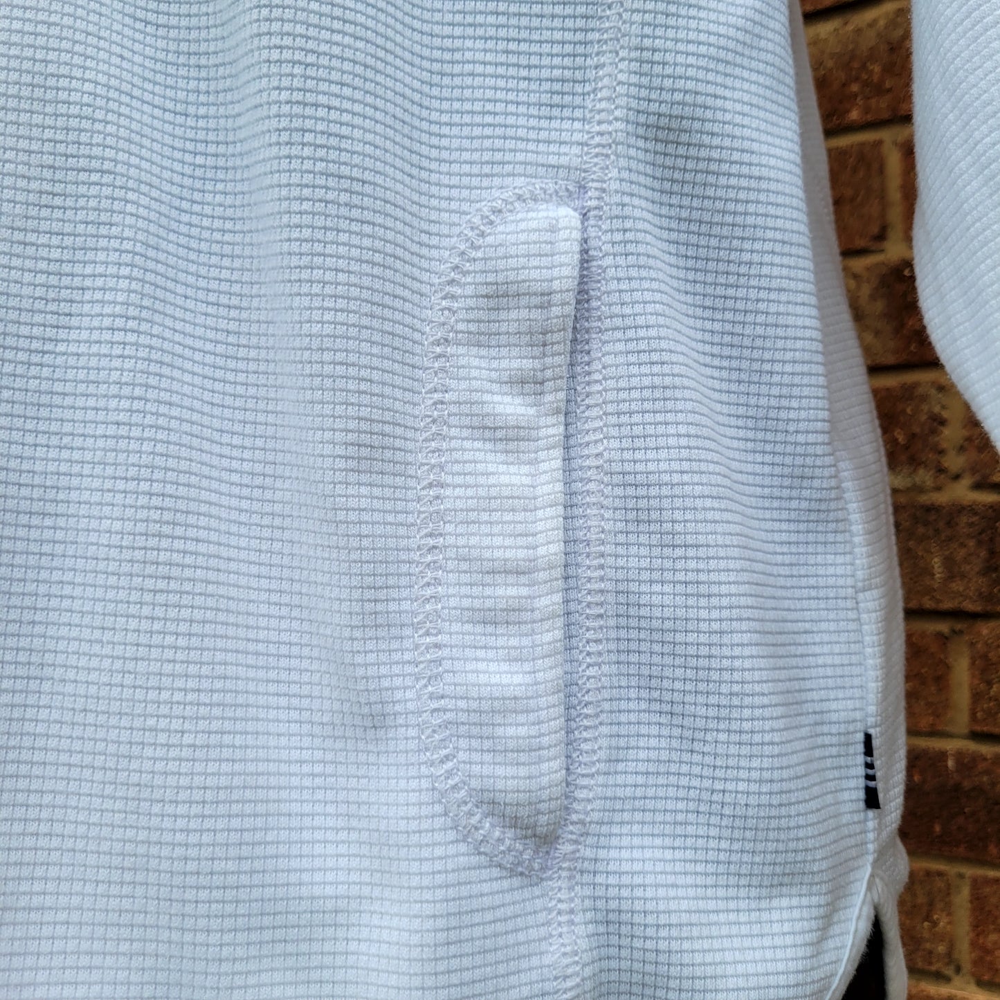 Adidas Textured Waffle Knit Zip Jacket White, Minimal Logo Full Zip Track Top Size: Medium