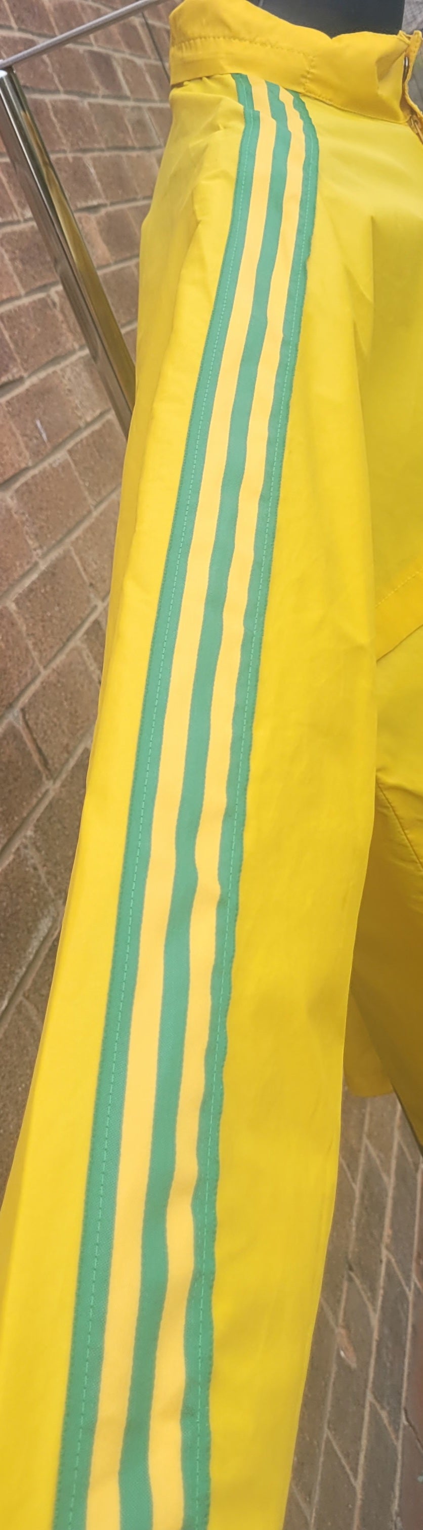 Vintage adidas Ventex Yellow & Green Nylon Windbreaker Jacket Made In Tunisia Size XL