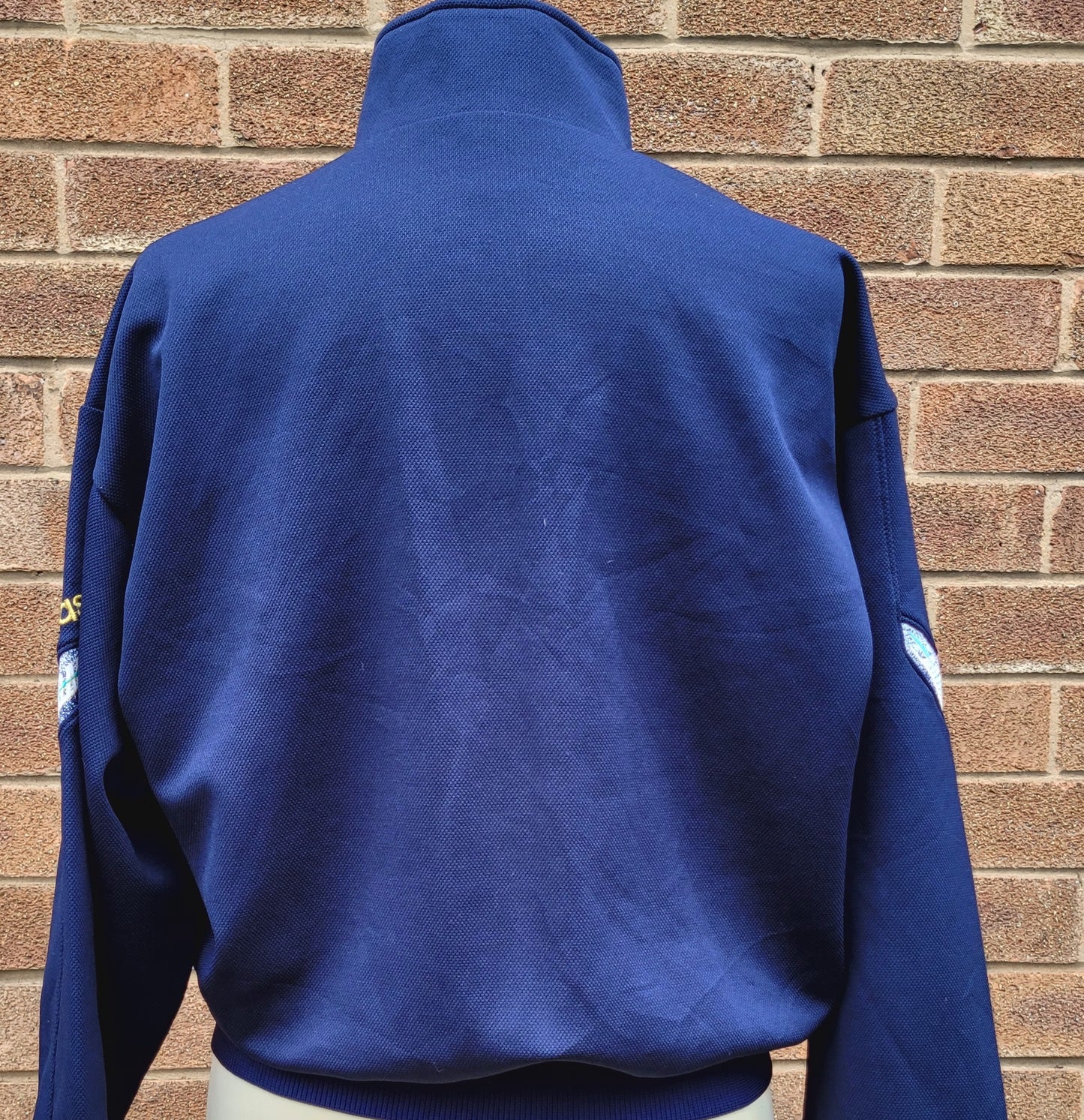 Vintage adidas Originals Japan Track Top Navy Gold Trefoil ATS-303 Retro 90s Style Size M