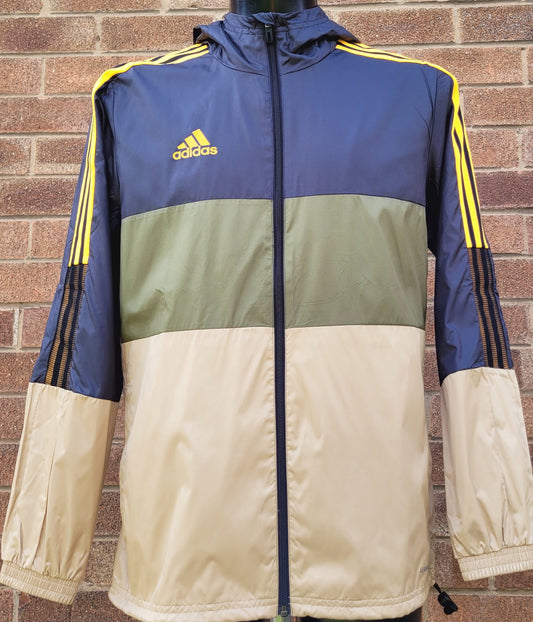 Adidas Tiro Windbreaker Jacket Navy / Olive / Beige – BNWT Primegreen – Size M