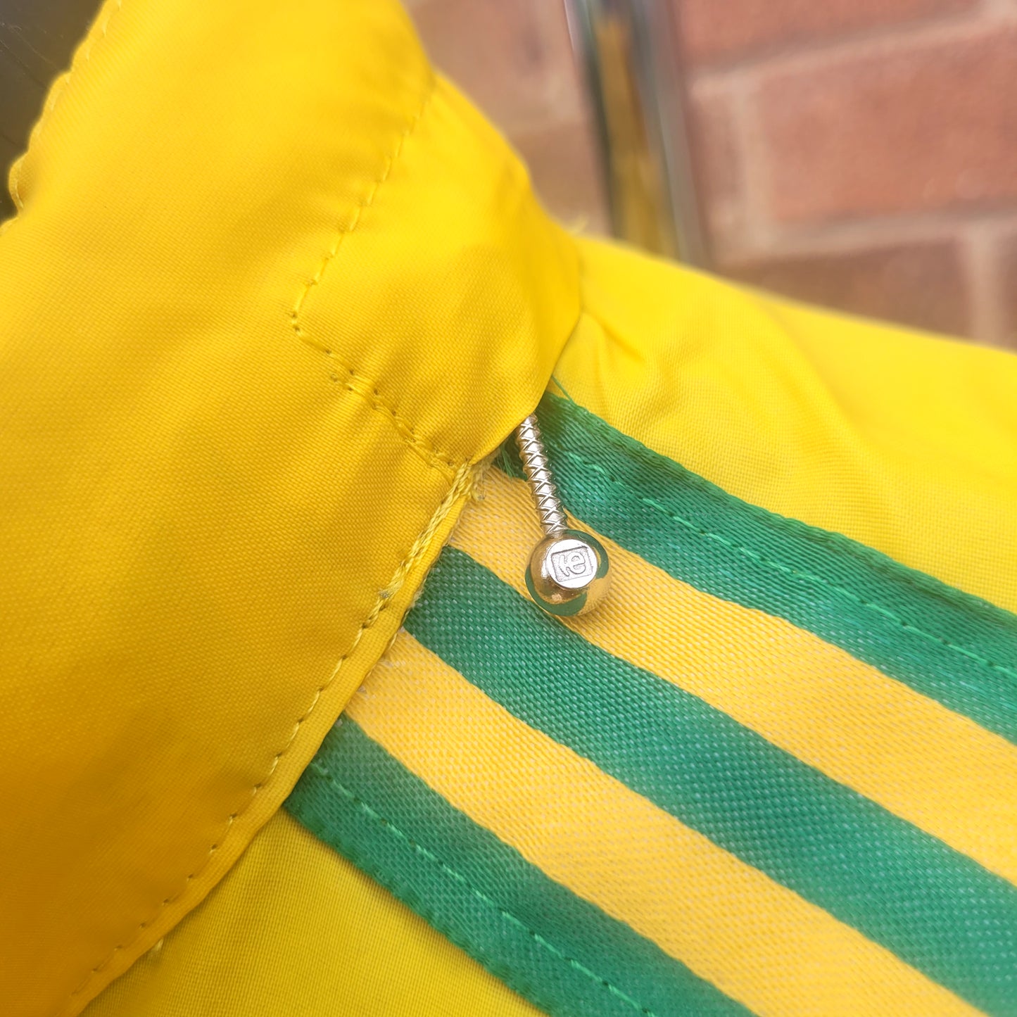 Vintage adidas Ventex Yellow & Green Nylon Windbreaker Jacket Made In Tunisia Size XL