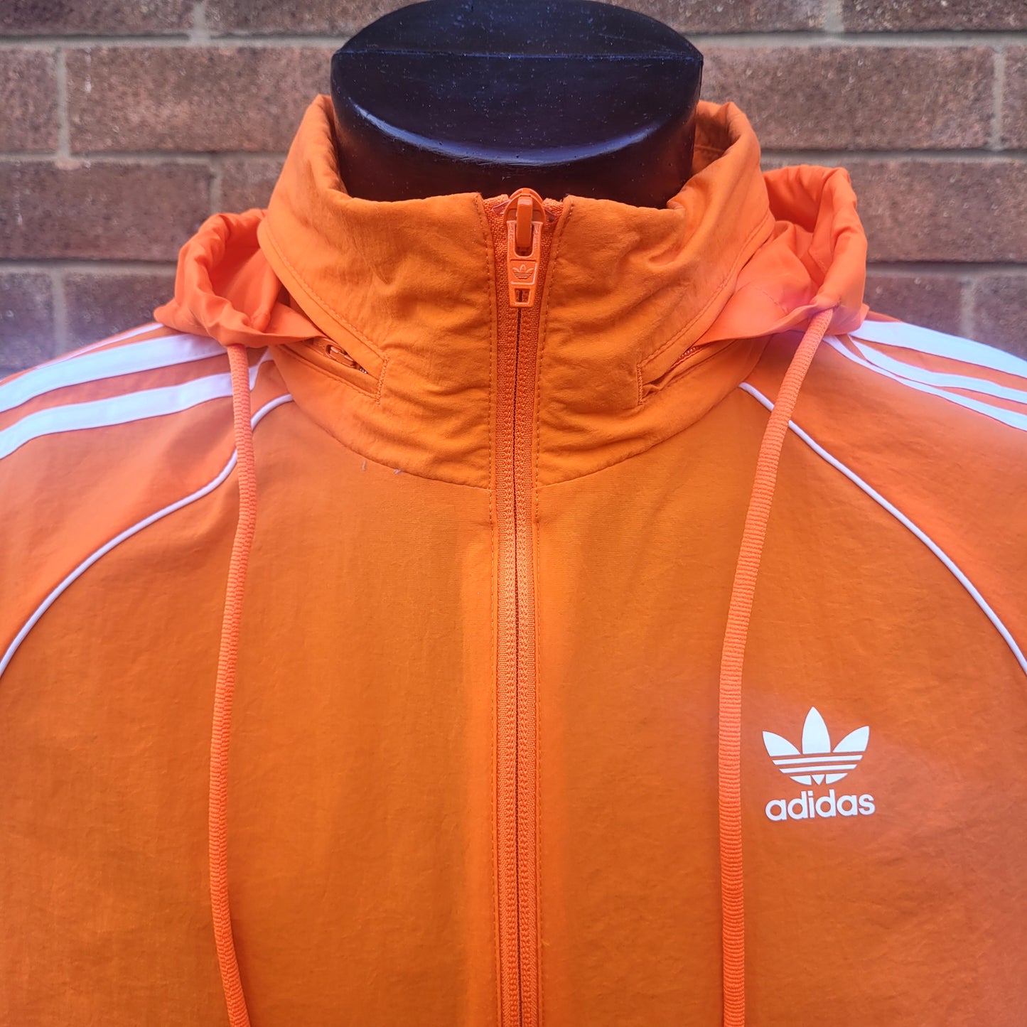 Adidas Originals Orange Trefoil Windbreaker Jacket, Size: Medium, 2019, Lightweight Festival Essential