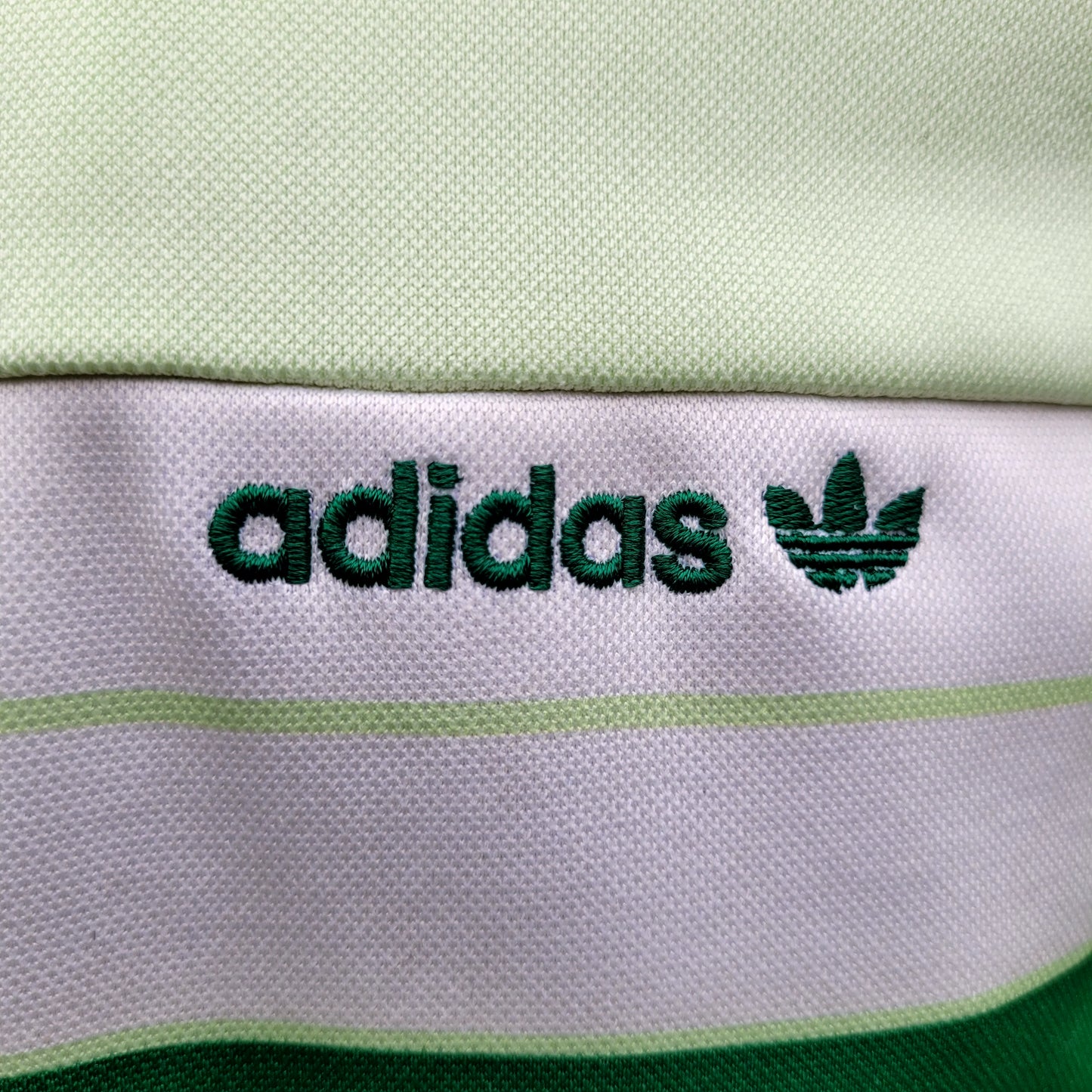 Vintage Adidas Originals Beckenbauer Track Jacket – Green Stripe Panel – Full Zip – Size M