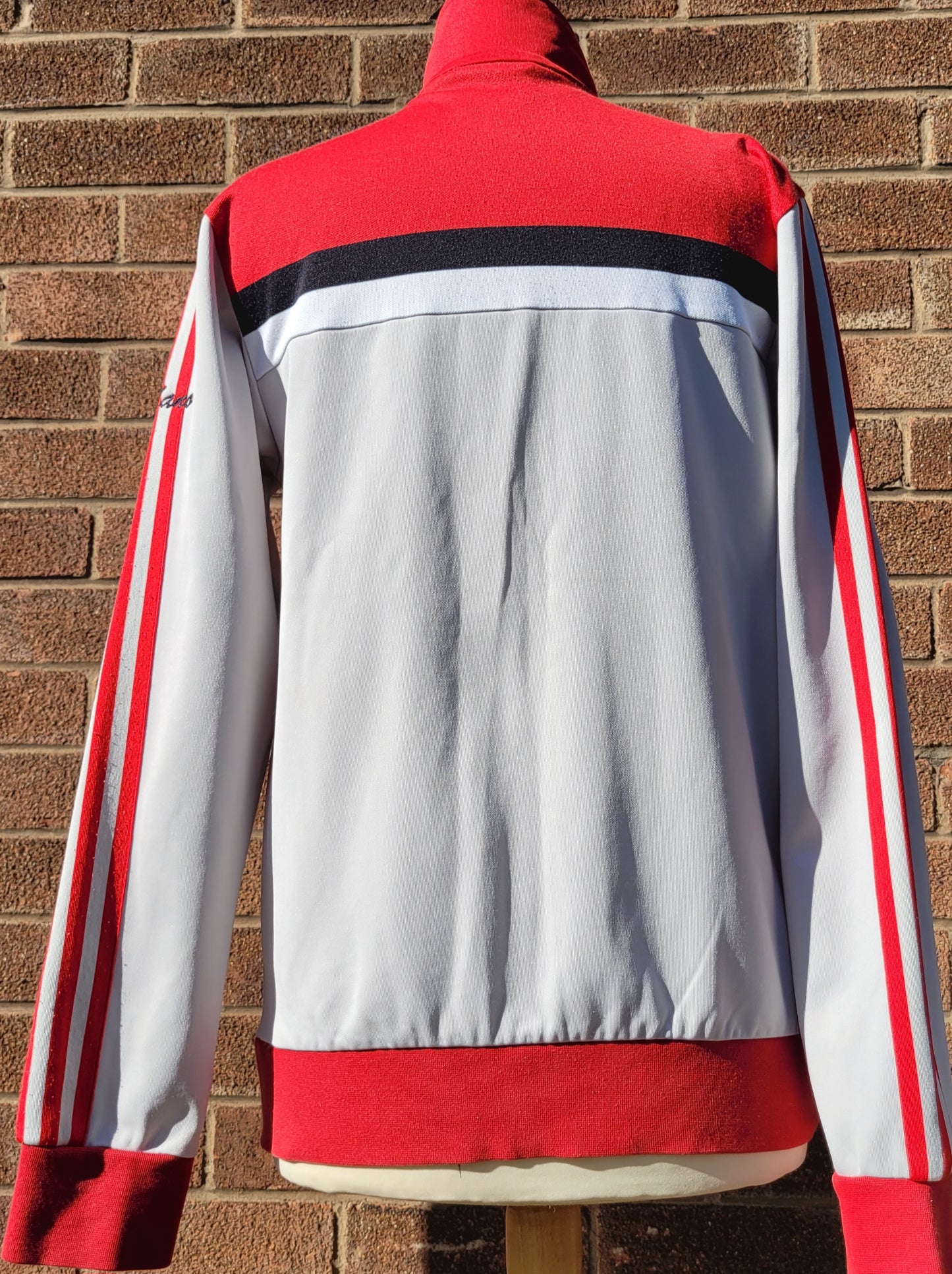 Adidas Originals 83-C Track Jacket White Red Full Zip Trefoil Retro Terrace Size M