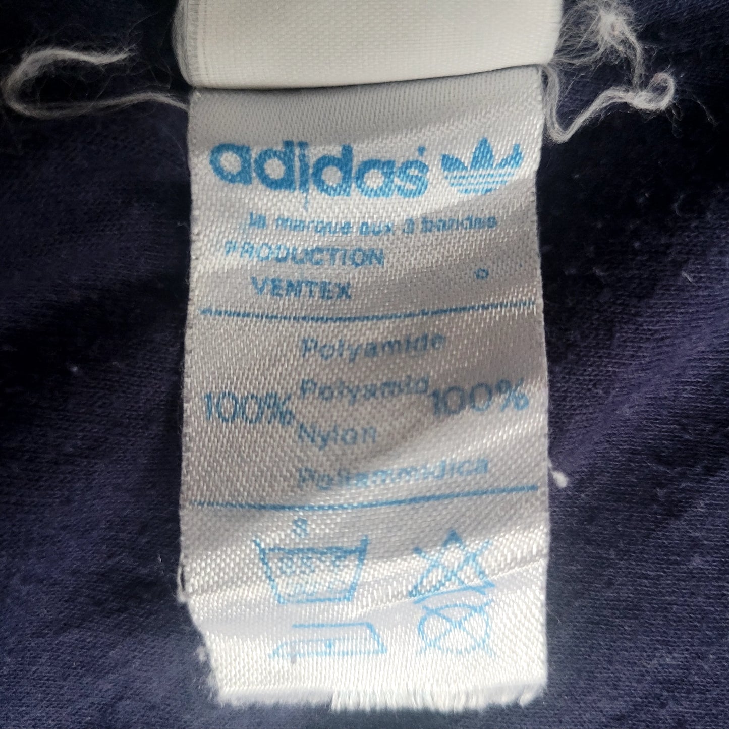 Vintage Adidas Originals Abstract Wave Ventex Track Jacket Navy Multi Colour Made In Morocco Size :D8 / F192