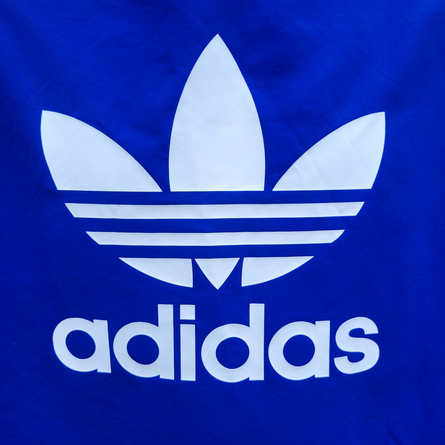 Adidas Originals Trefoil Hooded Windbreaker Jacket Royal Blue Oversized fit Medium - will fit XL